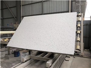 White Terrazzo With Green Glass White And Green Terrazzo